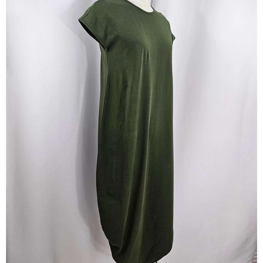Universal Standard Geneva Green Asymmetrical Cotton Midi Dress Size 4XS/0 NWT - Picture 6 of 13